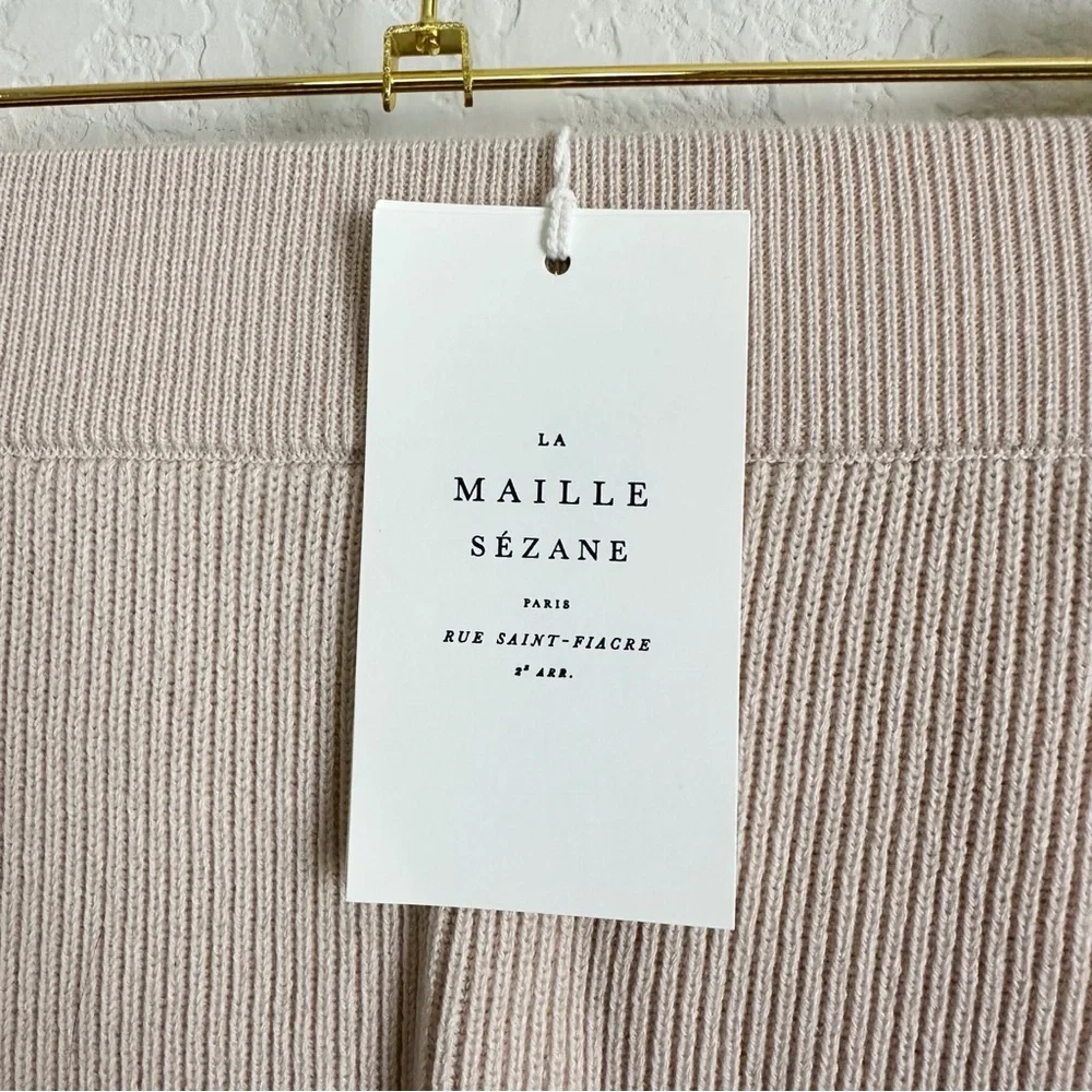 SEZANE Naella Merino Wool Jupe Knit Skirt NEW - Picture 4 of 8